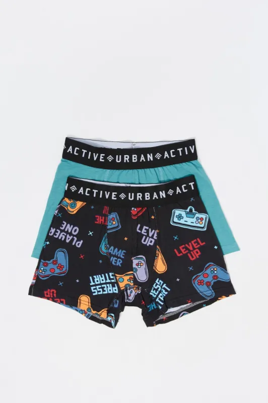 Boys Warped Gamer Print Boxer Set (2 Pack) sold by Urban Planet