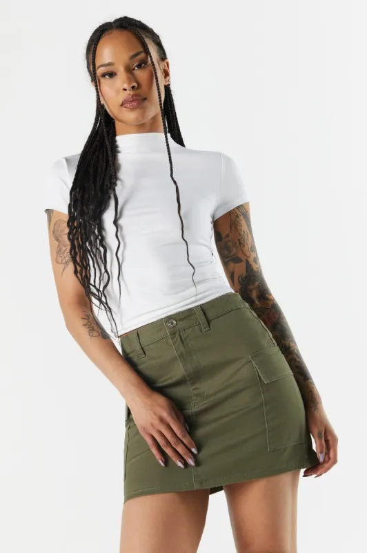 Twill Cargo Mini Skirt sold by Urban Planet