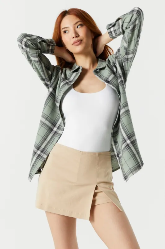 Green Plaid Flannel sold by Urban Planet