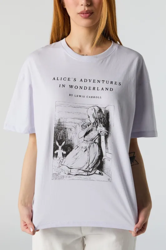 Alice's Adventures Graphic Boyfriend T-Shirt sold by Urban Planet