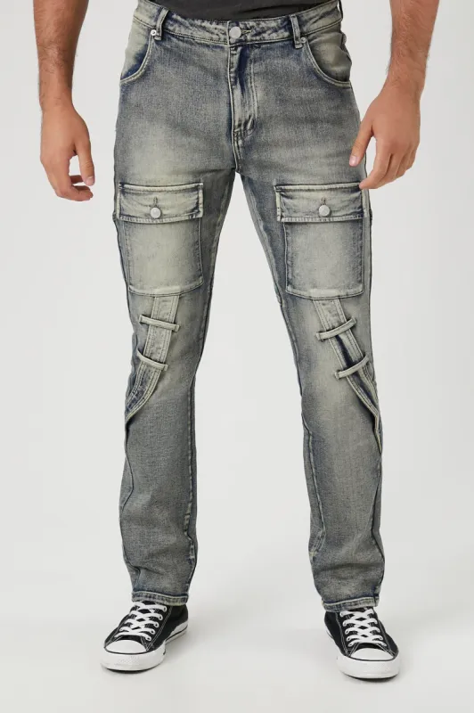 Stone Wash Slim Cargo Jean sold by Urban Planet