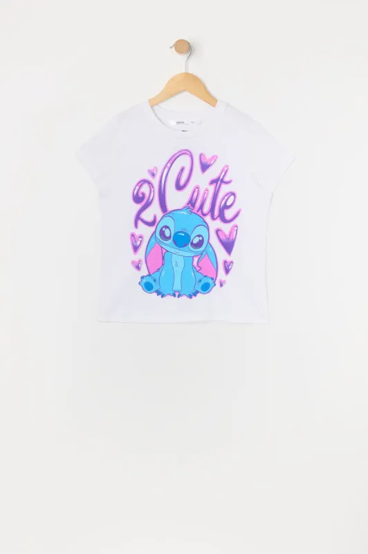 Girls Stitch 2 Cute Graphic T-Shirt sold by Urban Planet