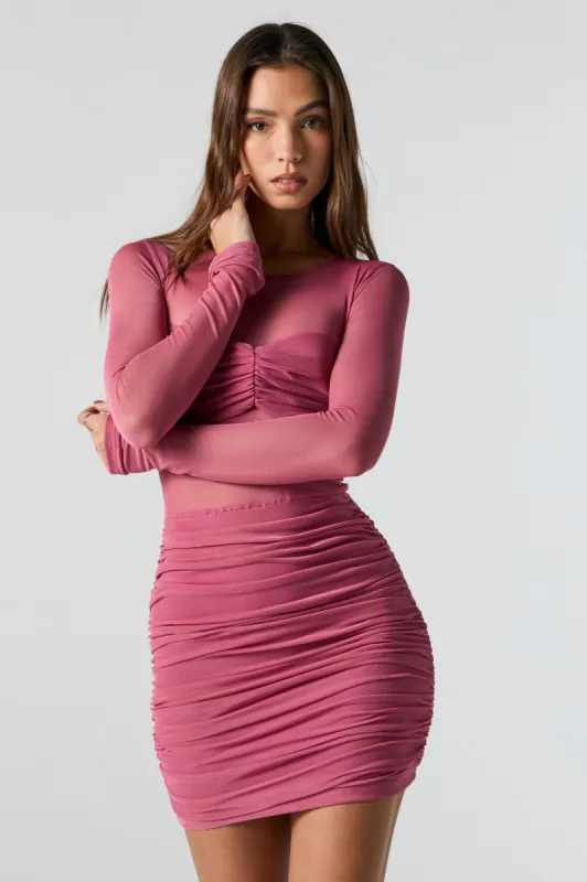 Mesh Cut Out Mini Dress sold by Urban Planet