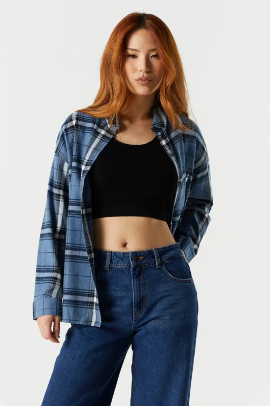 Blue Plaid Flannel sold by Urban Planet