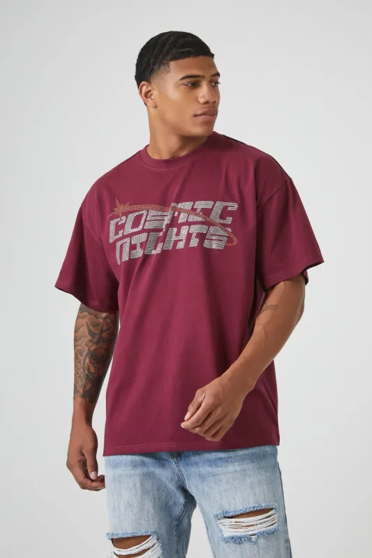 T-shirt à imprimé Cosmic Nights avec pierres du Rhin sold by Urban Planet