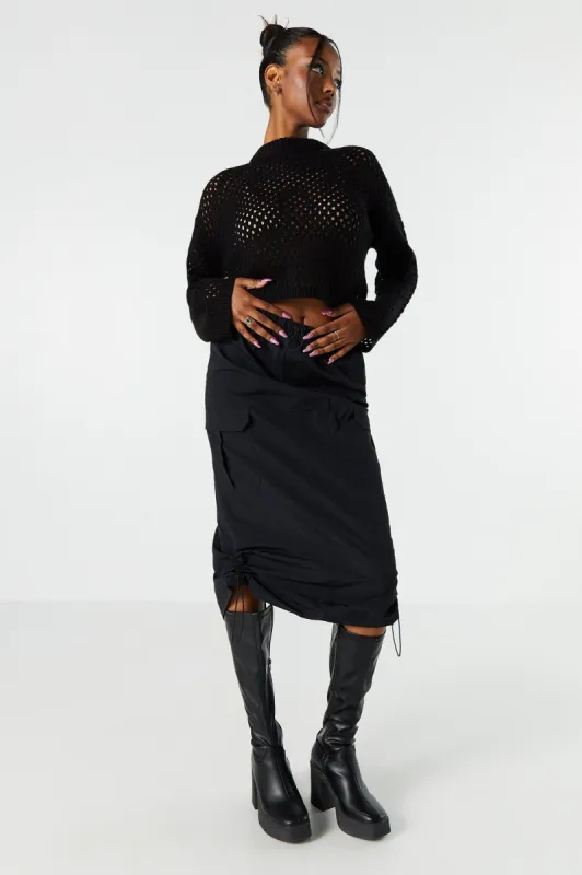 Nylon Cargo Parachute Midi Skirt sold by Urban Planet
