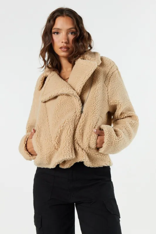 Plush Biker Jacket made by Stitches