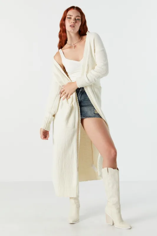 Cardigan long ouvert en tricot sold by Urban Planet