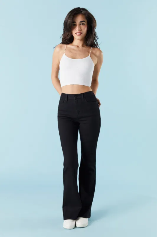 Jean à jambe évasée Austin délavé noir sold by Urban Planet