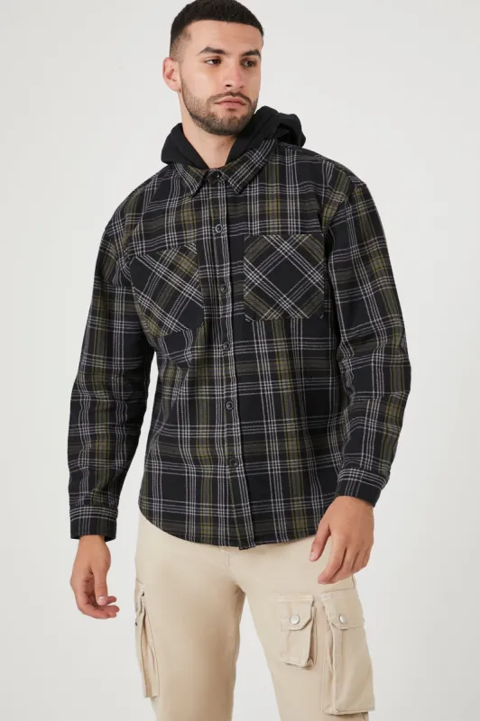 Haut combo à capuchon avec motif brodé Forêt et carreaux sold by Urban Planet