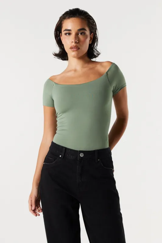 Contour Off Shoulder Bodysuit sold by Urban Planet