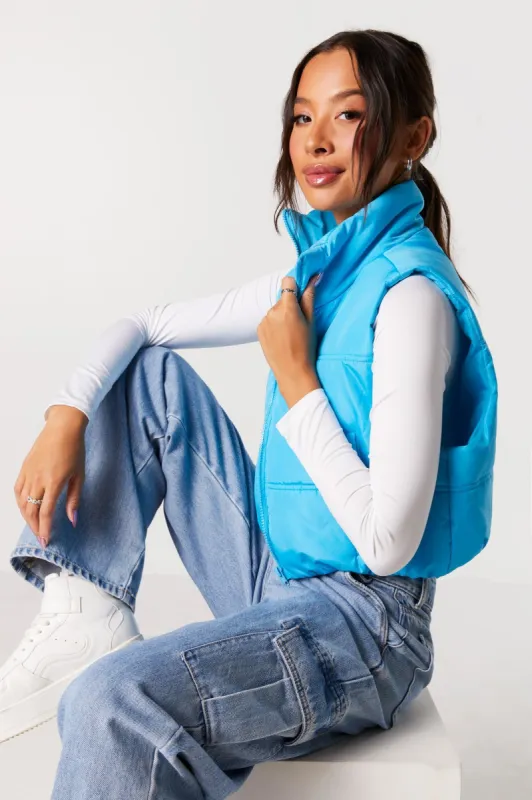 Cropped Puffer Vest sold by Urban Planet