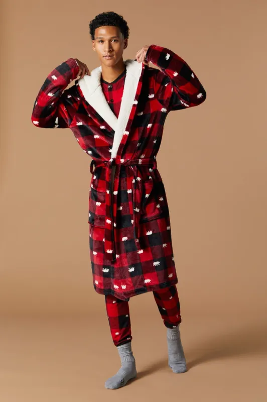 Peignoir Pyjamas de famille en peluche avec imprimé Ours à carreaux sold by Urban Planet