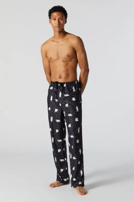 Polar Bear Graphic Pajama Pant sold by Urban Planet