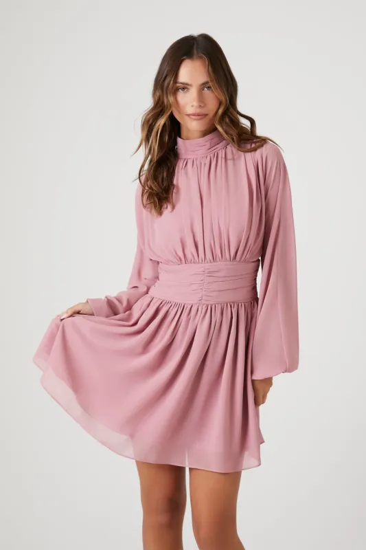 Minirobe en chiffon à manches paysanne sold by Urban Planet