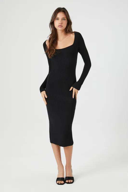 Robe-chandail midi avec encolure carrée sold by Urban Planet