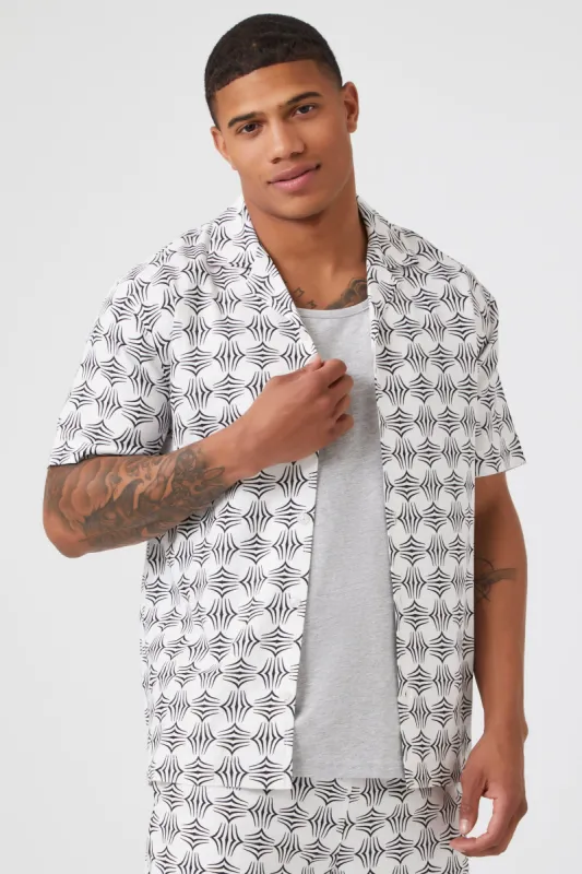 Geo Print Button-Up Top sold by Urban Planet