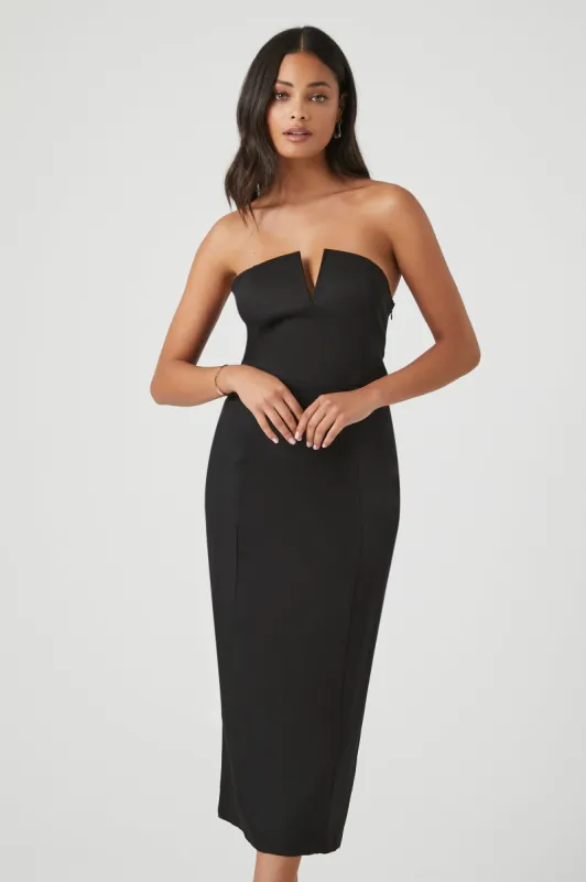 Notched Tube Midi Dress made by Forever 21