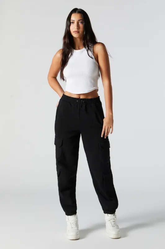 Fleece Multi Cargo Pocket Jogger sold by Urban Planet
