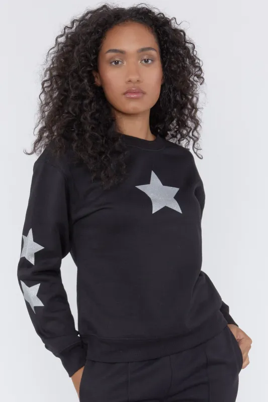 Star Printed Fleece Sweatshirt sold by Urban Planet