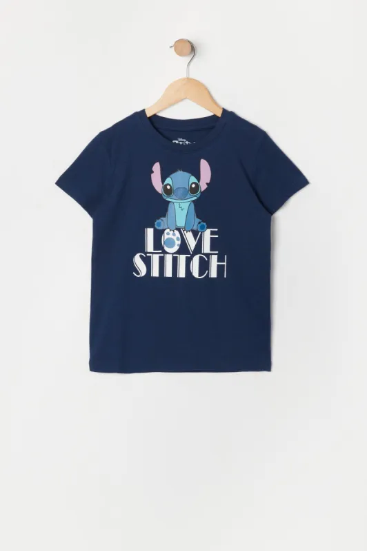 Girls Love Stitch Graphic T-Shirt sold by Urban Planet