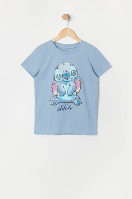 Girls Cute Stitch Graphic T-Shirt sold by Urban Planet