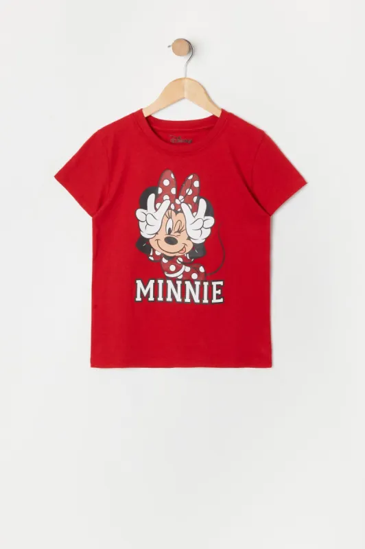 Girls Red Minnie Graphic T-Shirt sold by Urban Planet