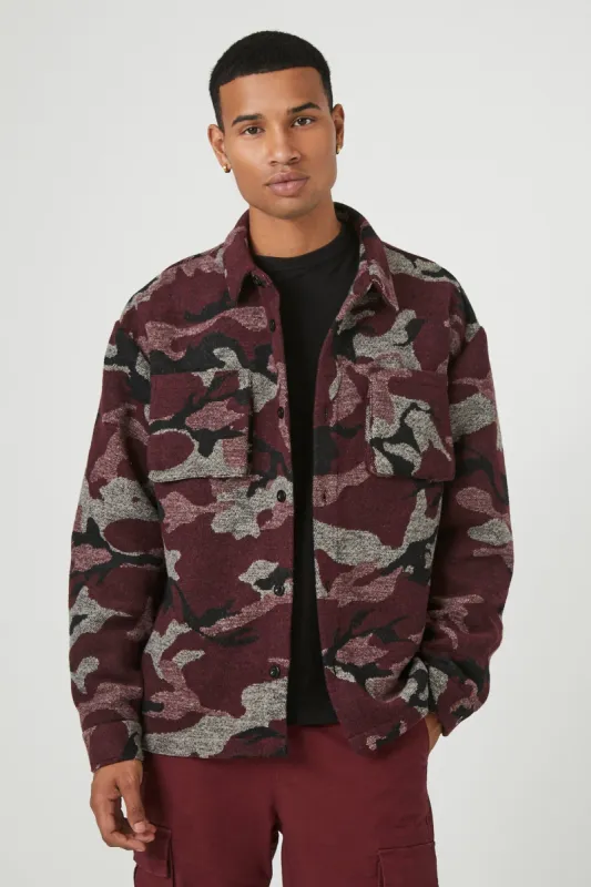 Blouson en jersey jacquard avec motif camouflage sold by Urban Planet