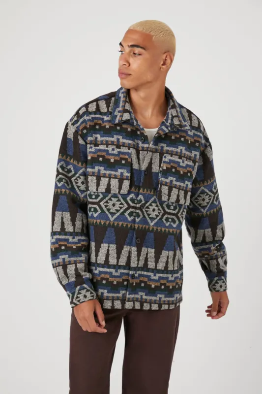 Jacquard Geo Print Jacket sold by Urban Planet