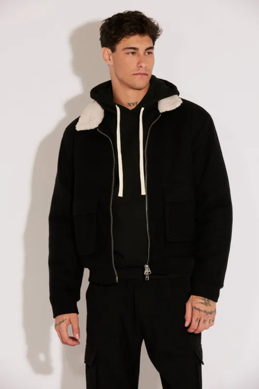 Sherpa Collared Jacket sold by Urban Planet