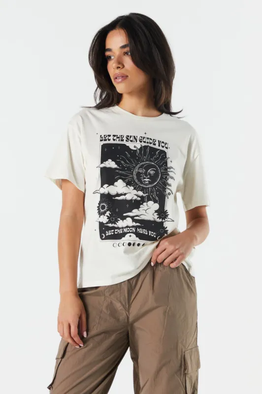 Sun Guide Graphic Boyfriend T-Shirt sold by Urban Planet