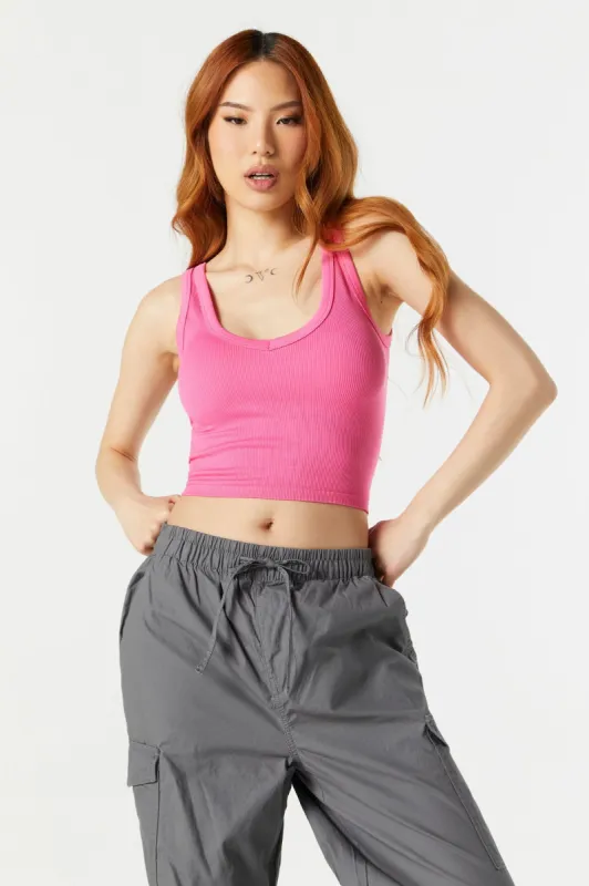 Débardeur côtelé sans couture à encolure en V sold by Urban Planet