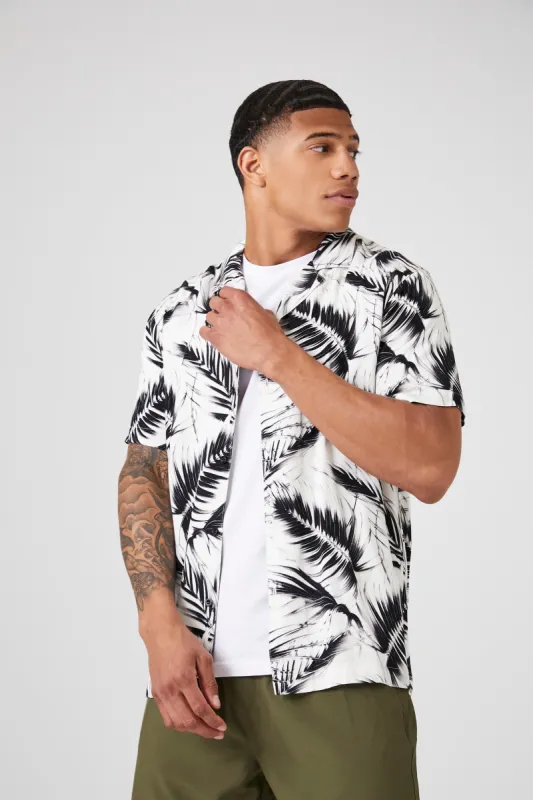 Tropical Print Button-Up Top sold by Urban Planet