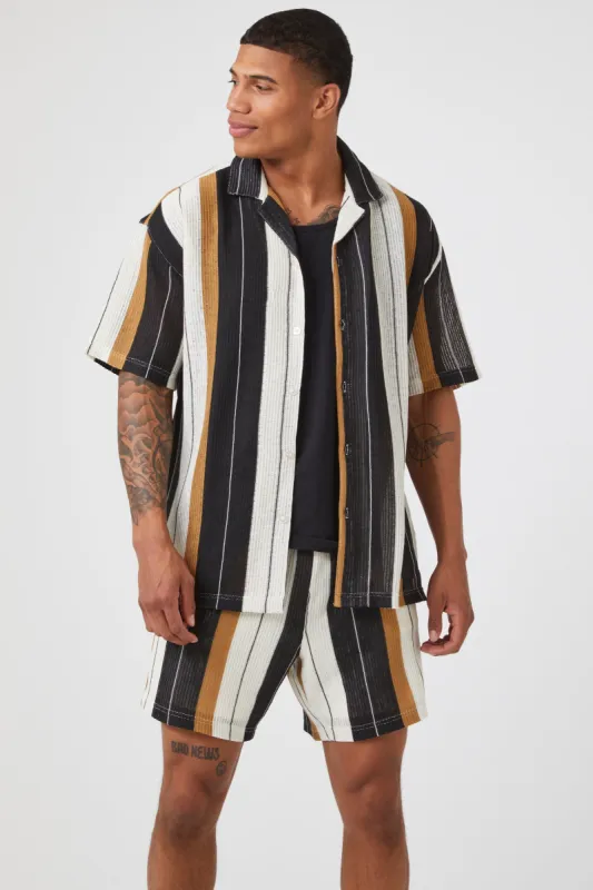 Striped Button-Up Top sold by Urban Planet