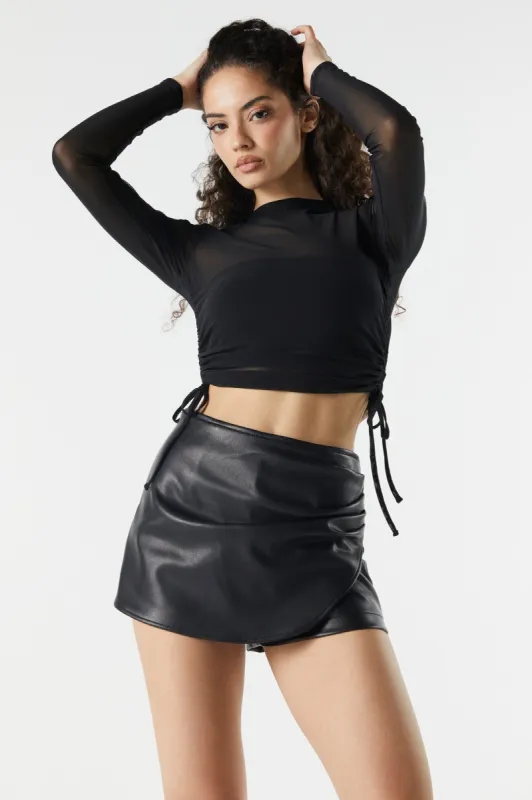 Ruched Long Sleeve Top sold by Urban Planet