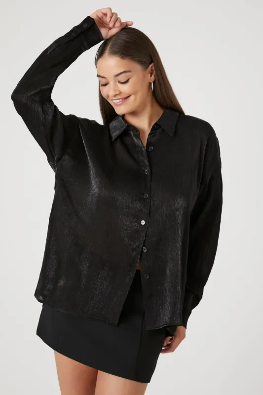 Haut boutonné asymétrique scintillant sold by Urban Planet