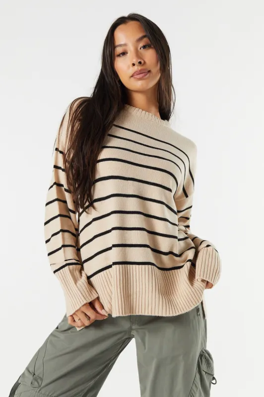 Striped Crewneck Sweater sold by Urban Planet