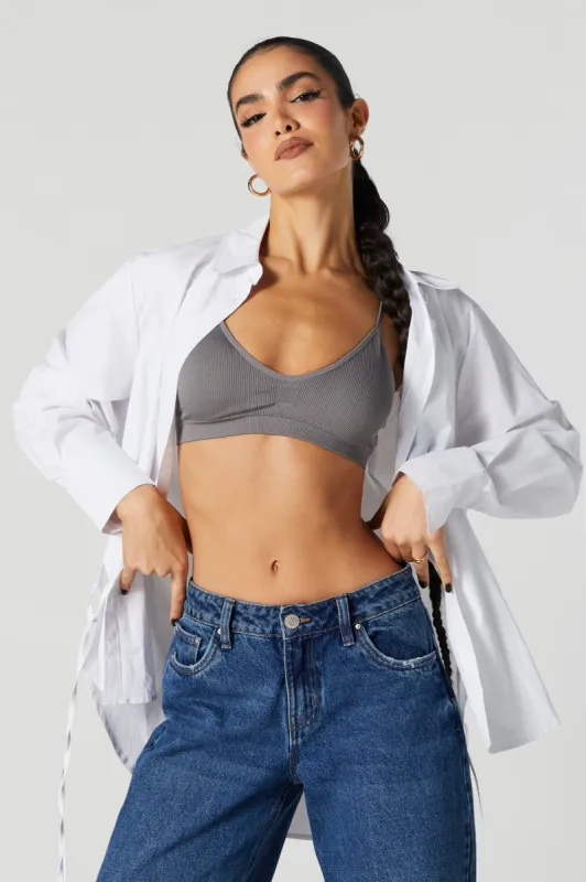 Bralette côtelée sans couture à encolure en V sold by Urban Planet