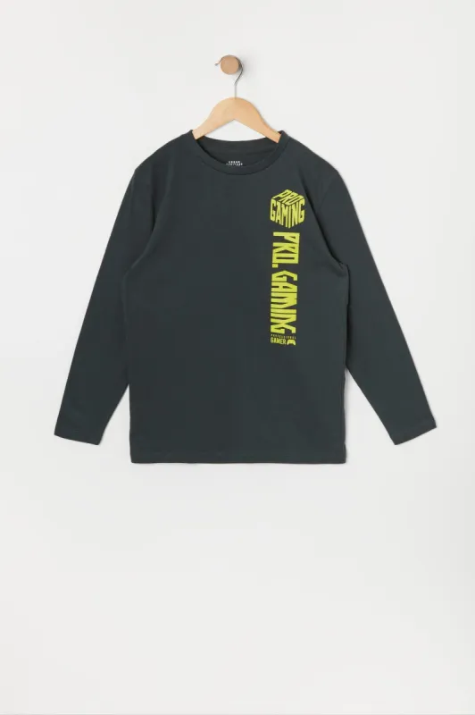 Boys Pro Gaming Graphic Long Sleeve Top sold by Urban Planet