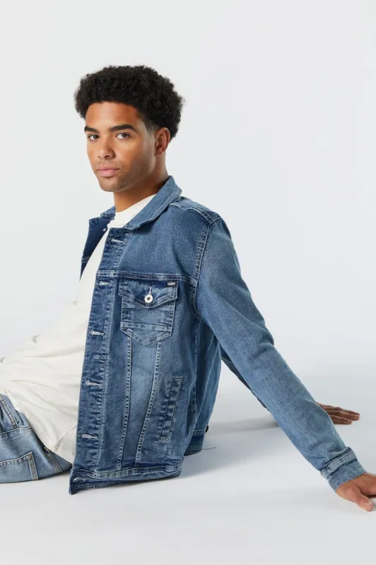 Blouson en denim bleu sold by Urban Planet