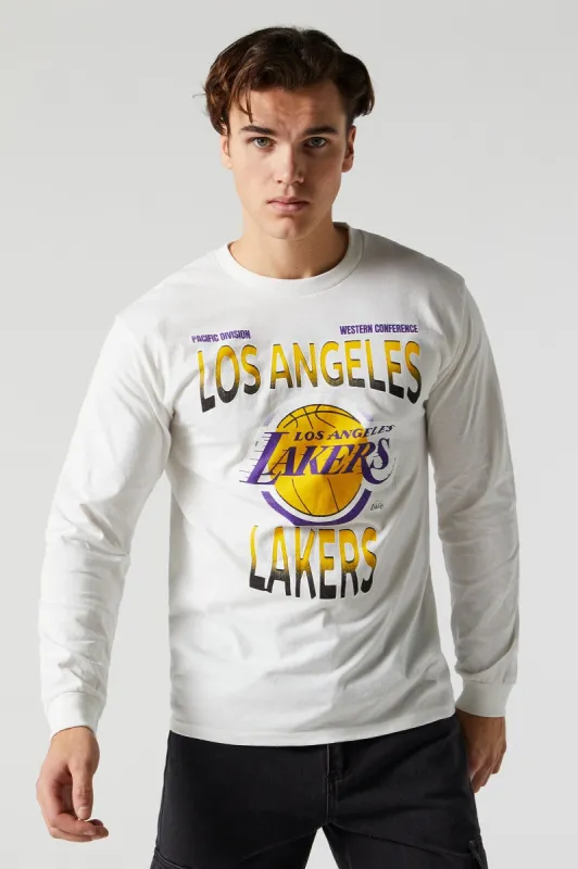 Haut à manches longues avec imprimé Lakers sold by Urban Planet