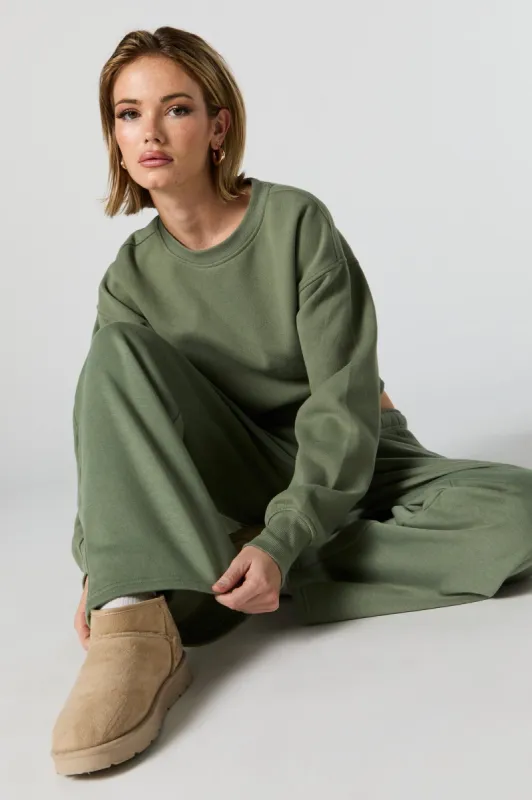 Fleece Wide Leg Sweatpant sold by Urban Planet