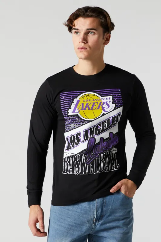 Los Angeles Lakers Graphic Long Sleeve Top sold by Urban Planet