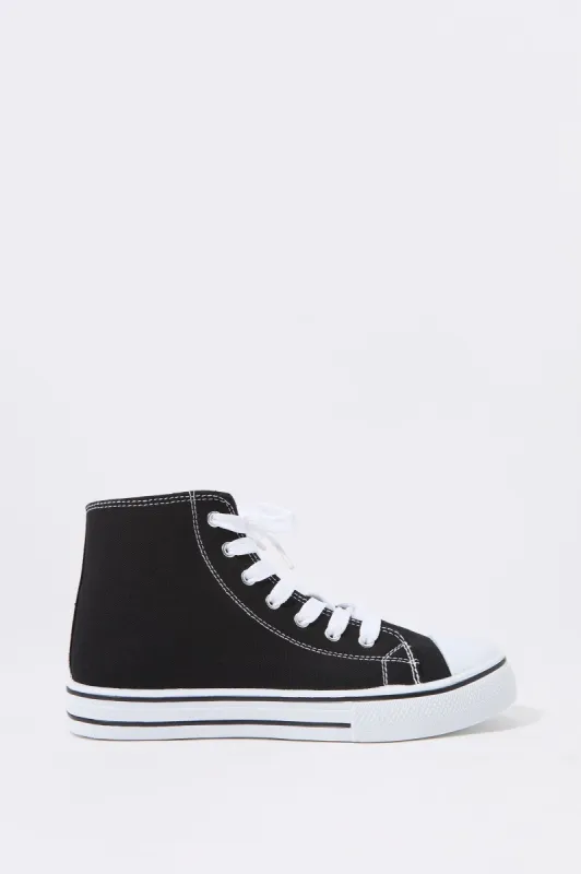 Espadrilles hautes noir à glissière sur le côté pour filles sold by Urban Planet
