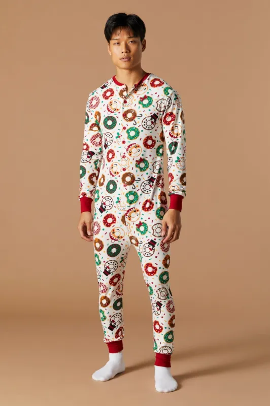 Unisex Fammy Jammies Xmas Donut Onesie sold by Urban Planet