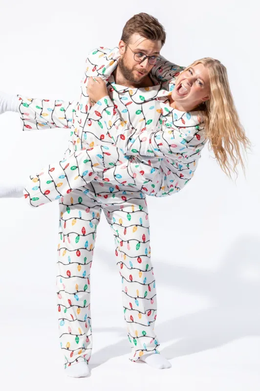 Fammy Jammies Xmas Lights Flannel 2 Piece Pajama Set sold by Urban Planet