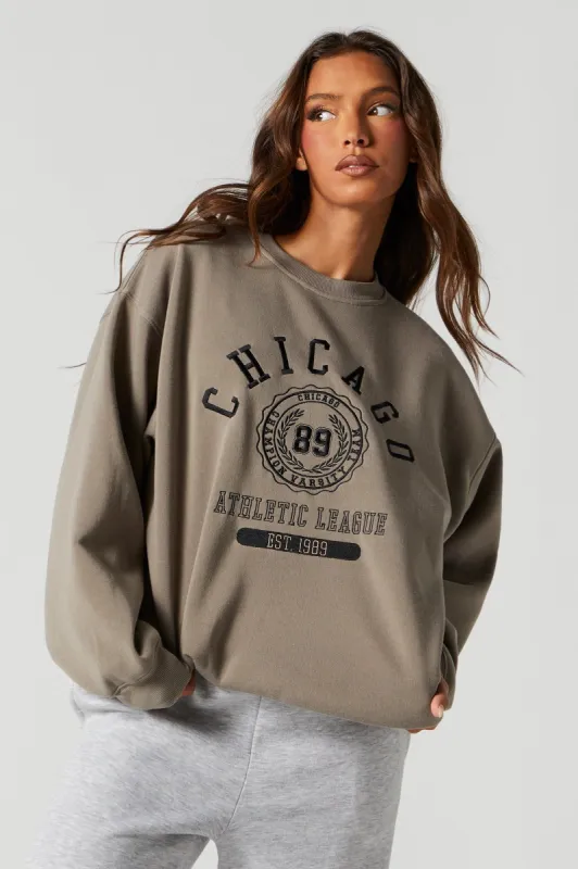 Chicago Embroidered Sweatshirt sold by Urban Planet