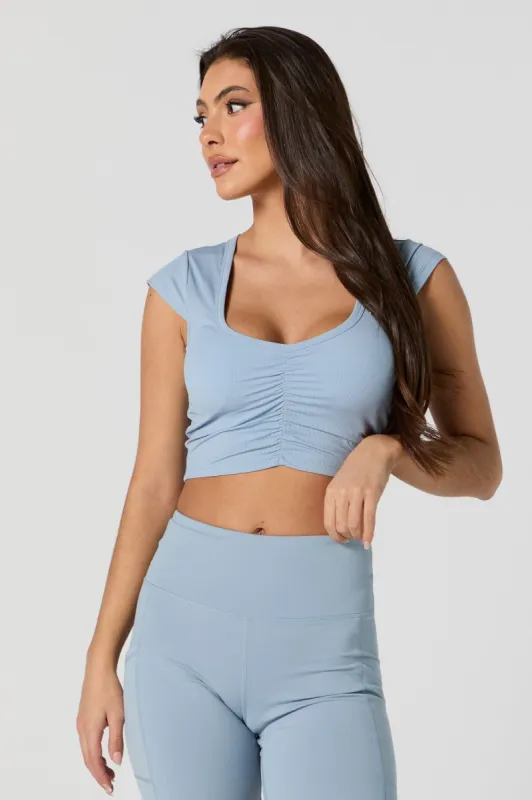 Active Cinched Crop Top sold by Urban Planet