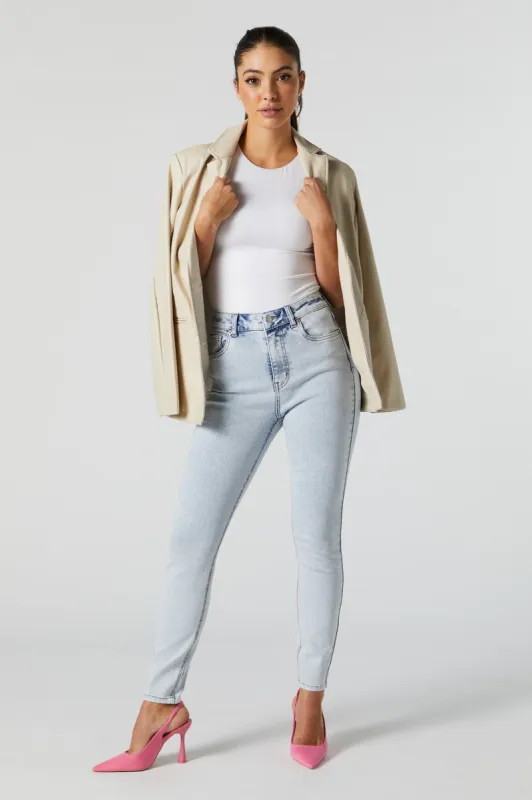Jean Miami délavé à l'acide à taill haute sold by Urban Planet