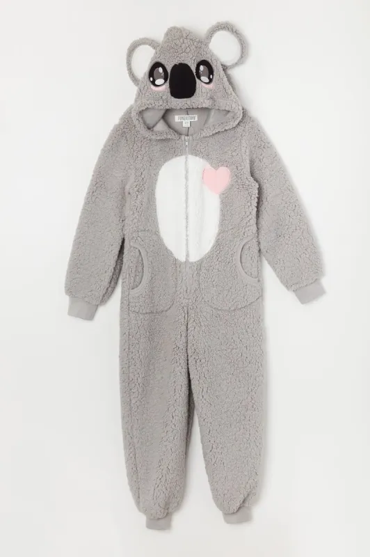 Girls 3D Plush Koala Onesie sold by Urban Planet
